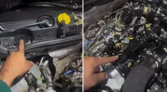 Cam suyunu aracın motoruna koyunca olanlar oldu