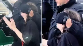 Avrupa'da özgürlük bu kadar! Küçücük çocuk gözleri kapatılarak gözaltına alındı