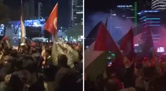 İsrail Başkonsolosluğu önünde Filistin'e destek eylemi