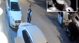 Hırsızlık anı çalınan güvenlik kamerası tarafından kaydedildi