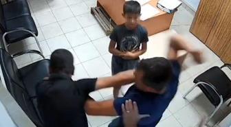 Karakolda kayınbiraderi tarafından darbedildi