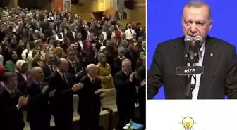 Cumhurbaşkanı Erdoğan'ın gönderdiği selamı hemşehrileri ayakta alkışladı