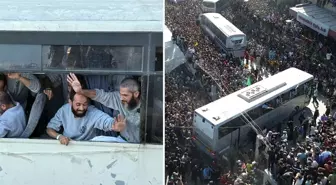 İsrail'in serbest bıraktığı Filistinli esirler Gazze'de
