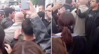 Liseyi karıştıran müstehcen fotoğraf! Protesto sırasında arbede yaşandı