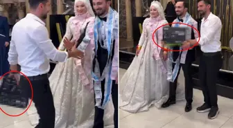 Düğünde damada ekran kartı takıldı