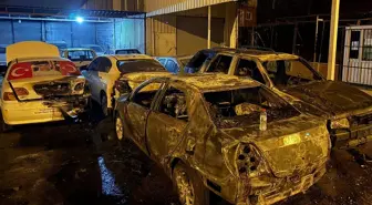 Mersin'de sanayi sitesinde park halindeki 5 araç kundaklandı