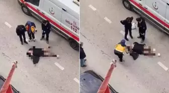 Genç kadın yola yattı, kimse ikna edemedi