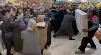 Televizyonlar bin liraya satışa sunuldu, market savaş alanına döndü