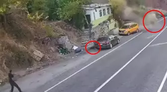 2 kişinin öldüğü yerde kaydedildi! 'Kaç' uyarısıyla kurtuldu