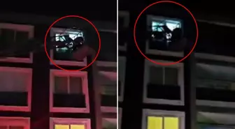 Panik ikiye katlandı! 6.1'lik depreme itfaiye merdiveninde yakalandılar