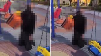 Çocuk parkında dehşete düşüren görüntü