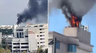 İstanbul'da hastanede korkutan yangın! Dumanlar gökyüzüne yükseldi