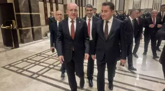 Ali Babacan ve Mehmet Şimşek, 29 Ekim resepsiyonunda yan yana