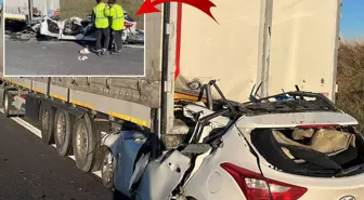 Silivri'de tıra arkadan çarpan aracın sürücüsü hayatını kaybetti