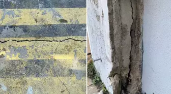 Binanın kolonları patladı, zeminde ise kayma ve çatlak var