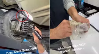 Ekspertiz uzmanı şok: Şaseye bağlı kelepçeli poşetten çıkana bakın