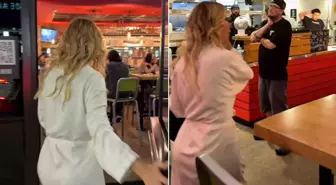 Gülben Ergen ABD'de bornozuyla hamburgerciye gitti