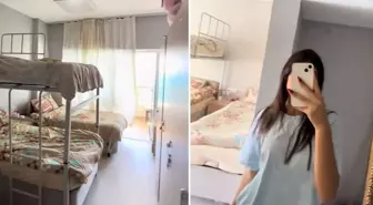 Kaldığı yurdun manzarasını paylaştı, görenler gözlerine inanamadı