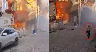 6 kişinin öldüğü yangında tüyler ürperten görüntü: Alevlerin arasından çıkıp geldi