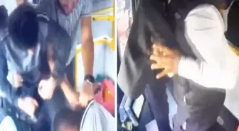 Yolcu ile tartışan halk otobüsü şoförüne meydan dayağı