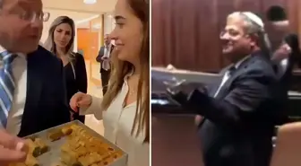 Filistinli esirlere yönelik idam yasa tasarısı onaylanınca tatlı dağıttı