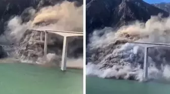 Çin'de Hongqi Köprüsü'nde kısmi çökme meydana geldi