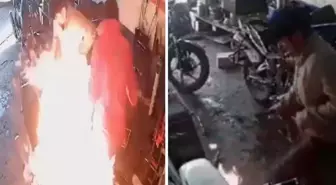 Yangına su yerine yanıcı madde döktüler, alevlerin arasında kaldılar