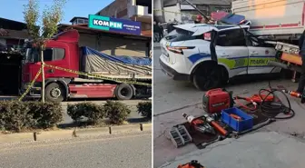 Ekip otosu tıra arkadan çarptı: 1 polis şehit oldu, 1 polis ağır yaralı