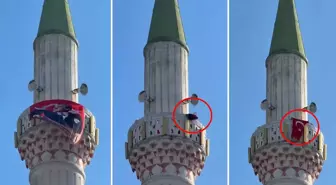 Kenti karıştıran bayrak iddiası! Görüntü elden ele dolaşıyor