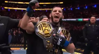 Tarihe geçti! Islam Makhachev'den çifte şampiyonluk