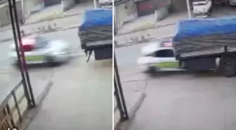 Manisa'da polisin şehit olduğu kaza kamerada