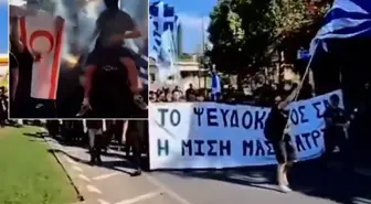 Rumlardan sınırda bayrak yakma provokasyonu! KKTC'den sert tepki