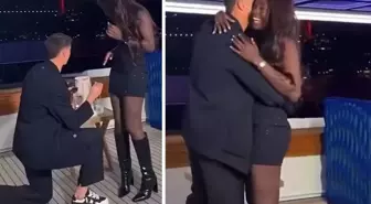 Fonda çalan şarkı bomba! Milli futbolcudan sürpriz evlilik teklifi