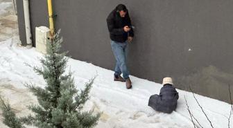 Görüntü Ege'den! Sokaklar beyaza büründü