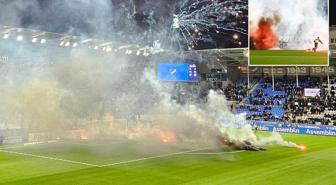 Küme düşen takımın taraftarları stadı yaktı