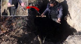 Define avcıları tarihi mezarlığı talan edip, kemikleri çıkarmış