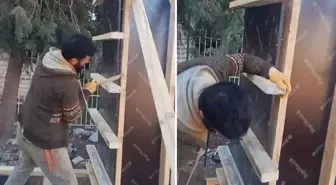 Ustanın yaptığını fark eden müteahhitin tepkisi sert oldu: Bunların içinde insan yaşıyor
