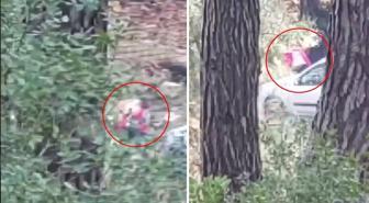 Görüntü İzmir'den! Sesleri duyup önce kayda aldı, sonra polisi aradı