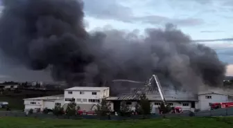 Kauçuk fabrikasında yangın! Dumanlar gökyüzünü kapladı