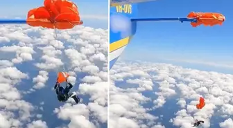 Avustralya'da nefes kesen olay: Paraşütçünün yedek paraşütü uçağın kuyruğuna takıldı