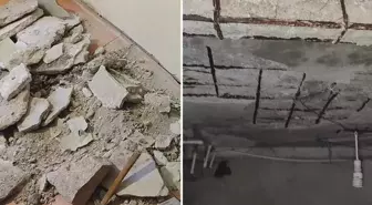 Fatih'te 4 katlı binanın zemininde çökme meydana geldi