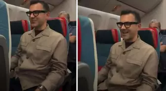 Özkan Öztürk, uçak yolculuğu sırasında spikerlik yaptı