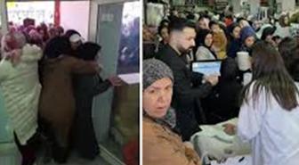 Ucuzluğu gören kadınlar ezilme tehlikesi atlattı