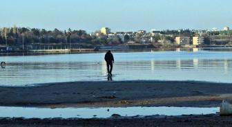 Tekirdağ'da deniz 20 metre çekildi