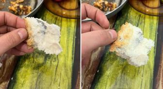 Ekmeğin içinden çıkanı görünce şok oldu