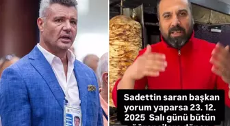 Sadettin Saran 'Yorum yaparsa döner ücretsiz' diyen esnafın gönderisine kayıtsız kalmadı