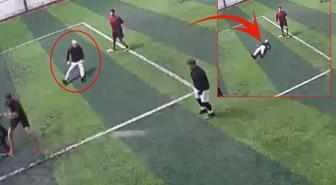 Son nefesini halı sahada verdi: Kahreden anlar kamerada