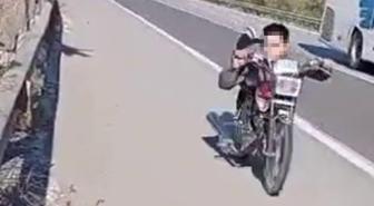 Otoyolda tehlikeli yolculuk: Ehliyetsiz sürücüye 63 bin lira ceza