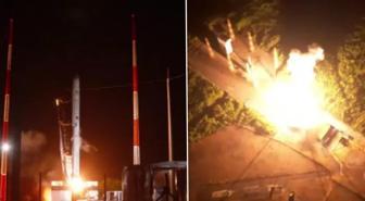 Kalkıştan 30 saniye sonra alev aldı: Güney Kore'nin ilk ticari uzay roketi düştü