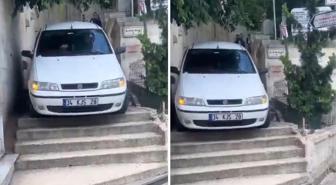 Bu otomobilin merdivenlerde olmasının nedeni çok ilginç